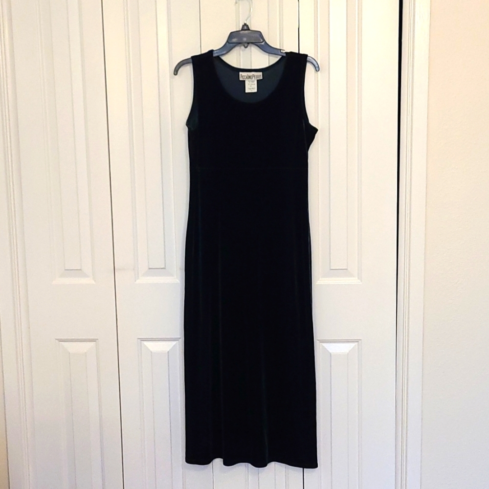 Vintage Velvet Christmas Green 90s Party Dress